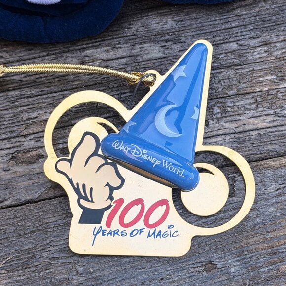 Lot Disney Fantasia Sorcerer's Apprentice Plush Hat Ornaments 100 Years of Magic - Picture 6 of 8